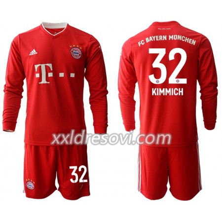 FC Bayern München Joshua Kimmich 32 Domaći Dječji Komplet Dresovi za Nogomet 2020-2021 Dugim Rukavima (+ kratke hlače)